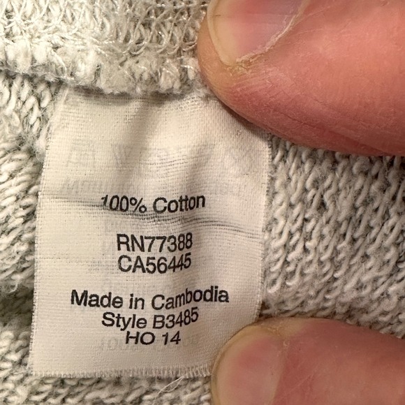 J.Crew Striped Cotton Hoodie Women Medium Grey White Pockets | Coastal Preppy - Picture 6 of 8